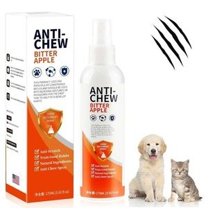 Bitter Apple Spray for Dogs to Stop Chewing - No Chew Spray Pet Corrector.